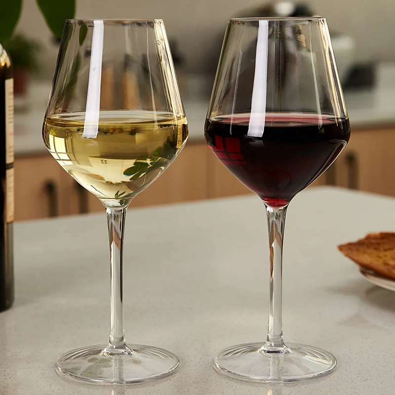 Unbroken Plastic Wine Glass Goblet High Quality Transparent Tritan Plastic Material Lightweight Food-Grade Cup 420ml