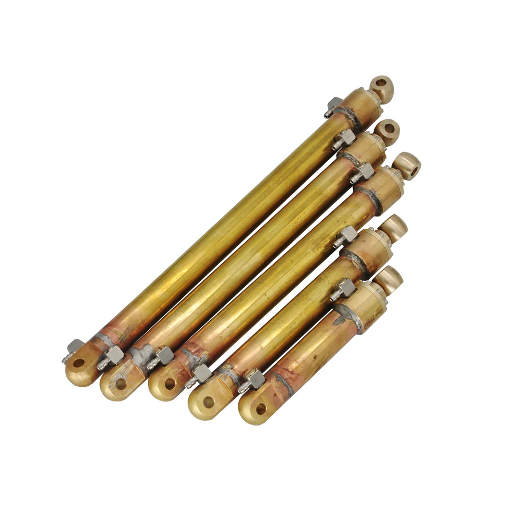 OD 12mm Mini Hydraulic Copper Oil Cylinder 30/60/90/80/100/130MM Stroke For RC Hydraulic Loader Dump Truck Excavator