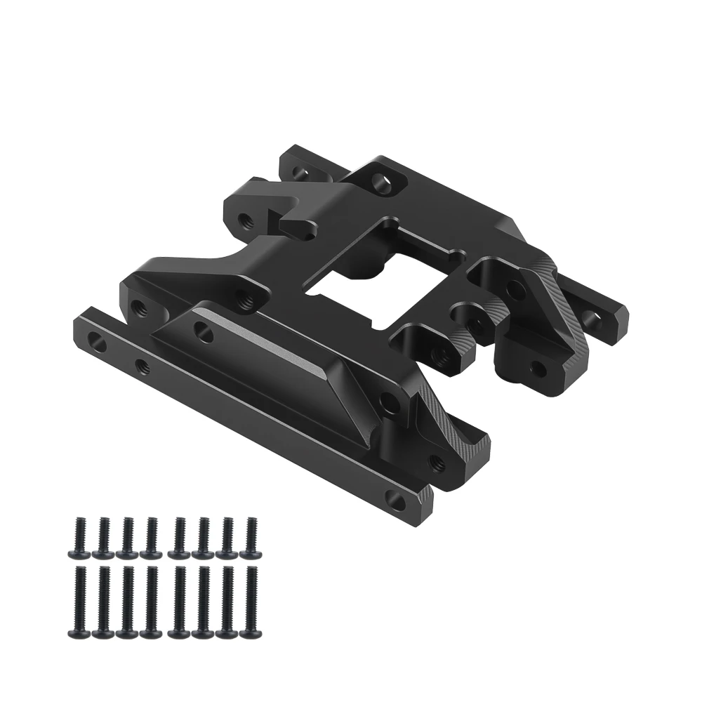 BDX RC Aluminum Alloy Skid Plate Transmission Mount Gearbox Base Center Frame Brace Hops Up for TRX4M 1/18 RC Crawler Car Parts