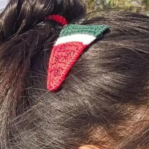 محبوك أفخم الكرتون الفاكهة دبابيس الشعر لطيف التطريز الملونة الأطفال مشبك شعر الاطفال اكسسوارات الشعر