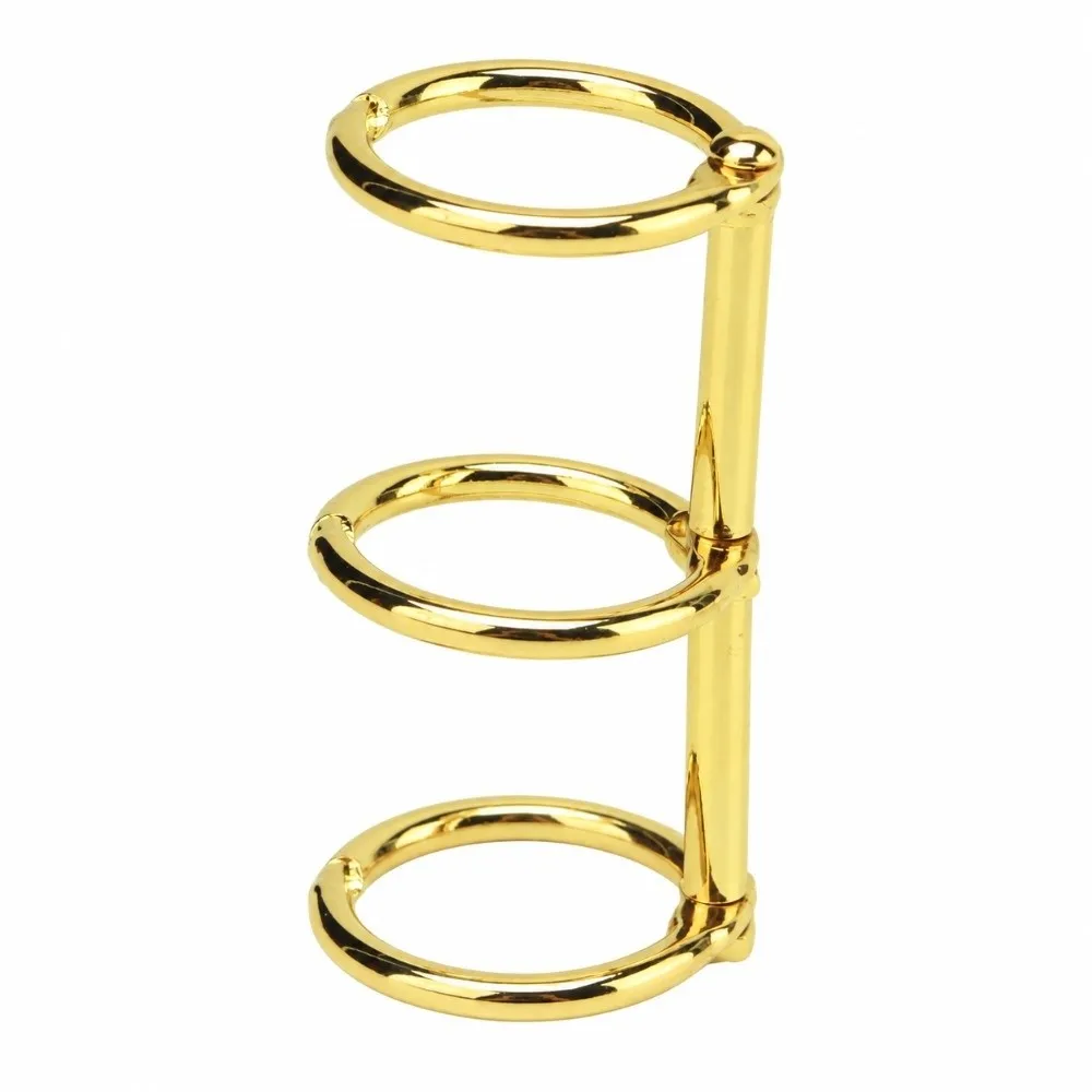 12 pcs Metal 3 Ring Binder Loop 3 Holes Circular Metal Book Ring Reusable Openable 3 Hole Binding Ring Document Organizing