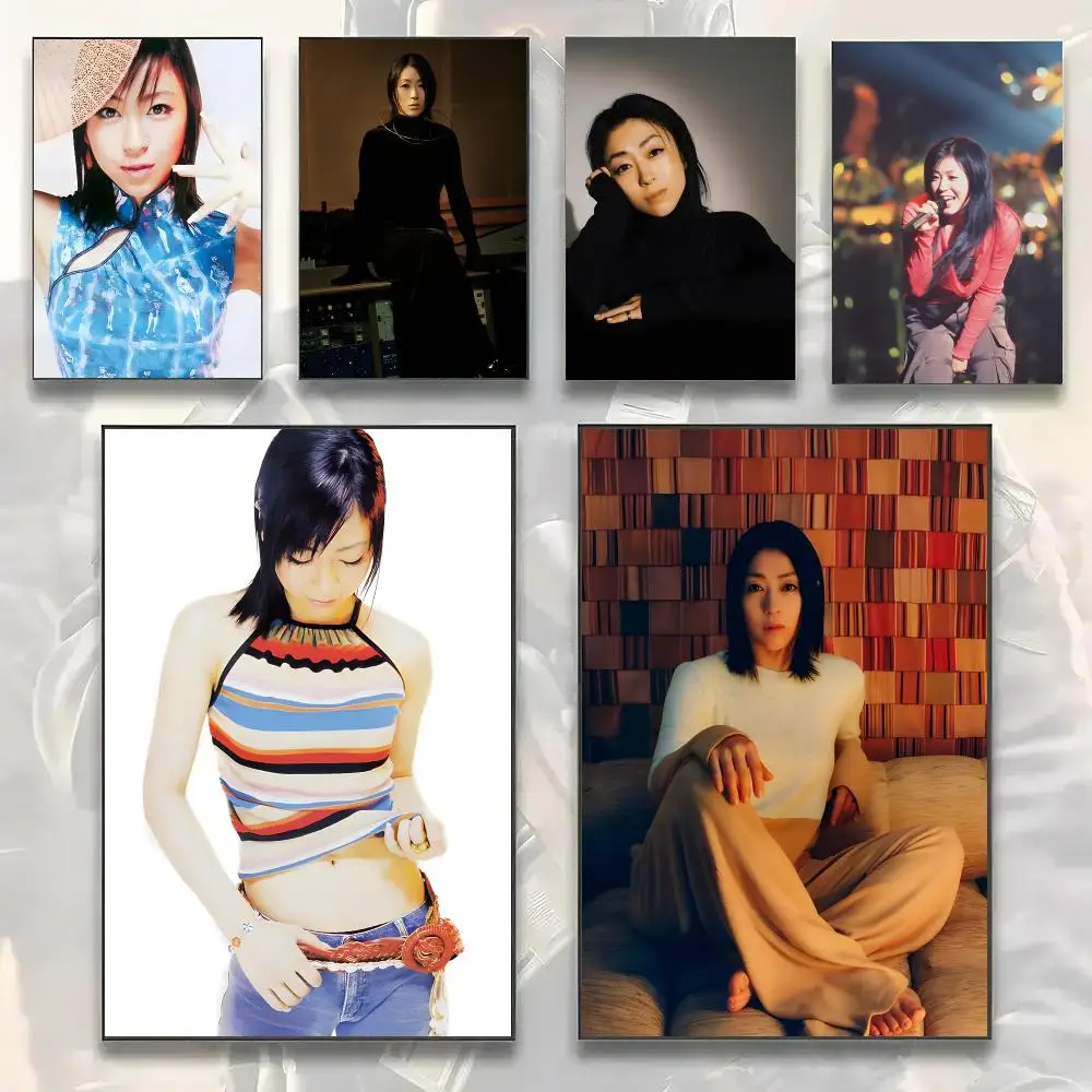 Singer H-Hikaru Utada Poster Painting Prints Wall Art Picture Film Room Home Bar Cafe Decor Home Mural
