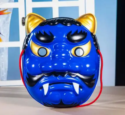 

Japanese Blue Demon Lightweight Durable Plastic Face Cover For Cosplay Halloween Party Festival Role Play Costume Props