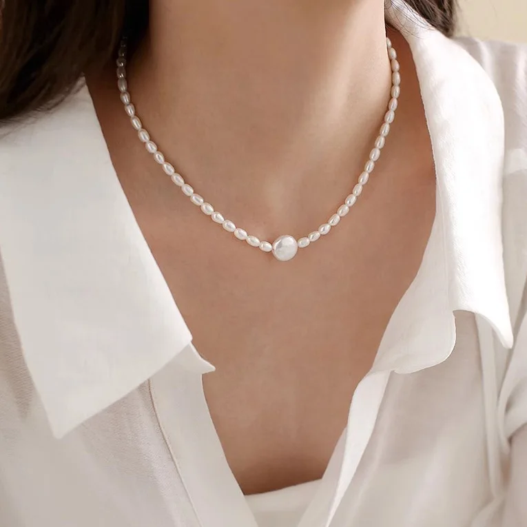 High Quality Fashion Natural Freshwater Pearl 14K Gold Filled Lady Short Chain Necklace Jewelry Women Birthday Gifts No Fade