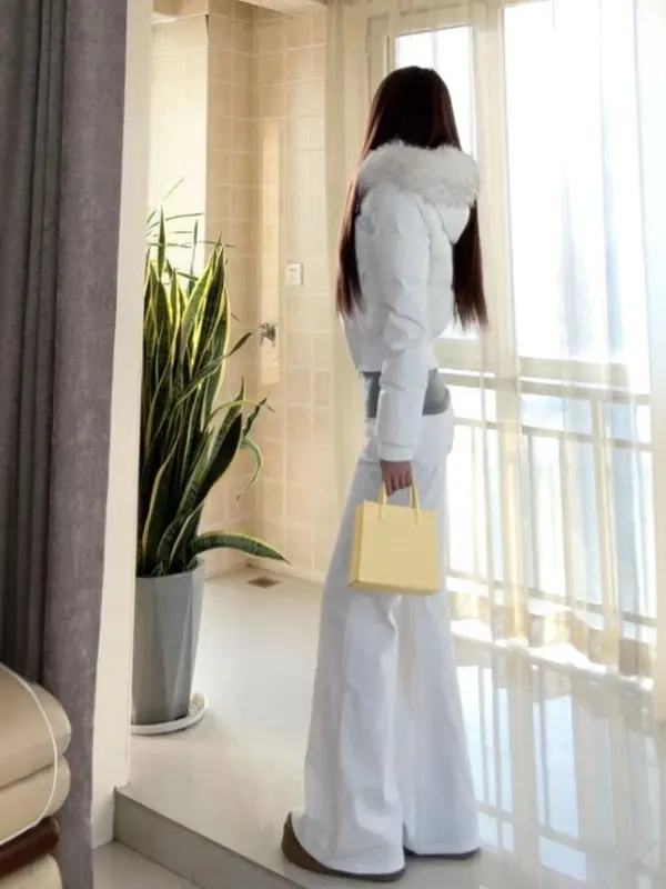 

Корейская утепленная хлопковая куртка с капюшоном, модная индивидуальная зимняя верхняя одежда, женское вязаное пальто на молнии для повседневной носки