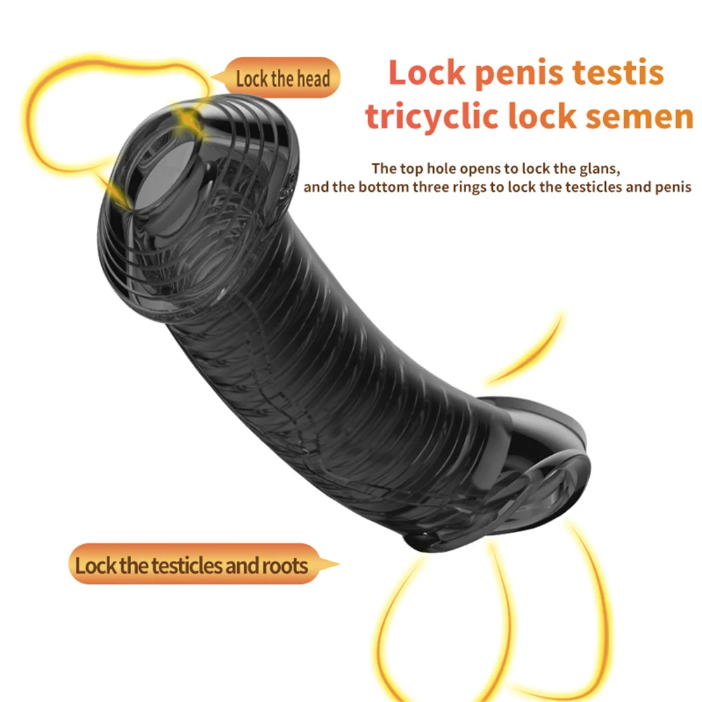 Silicone Penis Rings Cock Rings Penis Sleeve Penis Trainer Delay Ejaculation High Elasticity Time Lasting Sex Toys For Couples