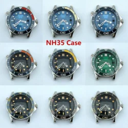 41mm NH35 Case Dial Stainless Steel Men Automatic Mechanical Waterproof Watch Mod Parts For Seamaster 300 NH35/NH36 Movement