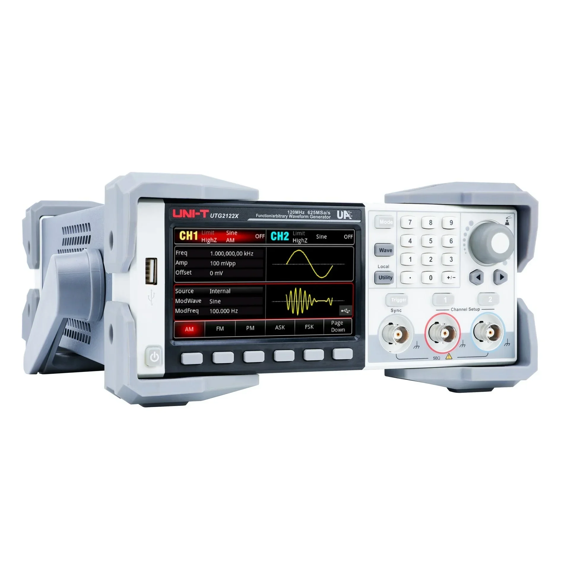 UTG2062X 60MHz 2 Channel Advanced-Series Arbitrary Waveform Generator DDS 16-bit High Resolution 1.25 GSa/s Sampling Rate