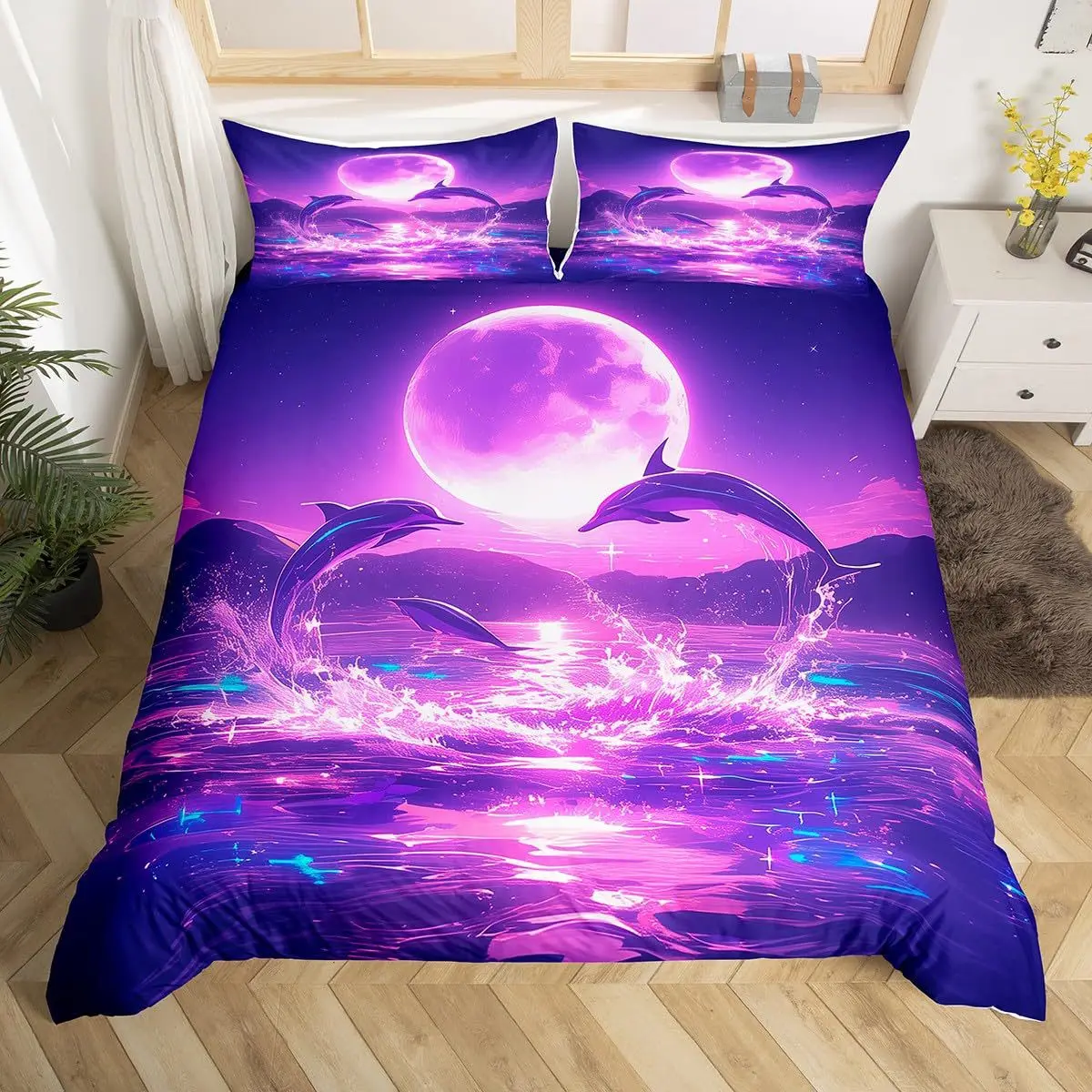 2/3pcs bedding set Digital Print Comfortable Duvet Cover for Home Bedroom Decoration, 1 Duvet Cover and 2pillowcase with Zippers