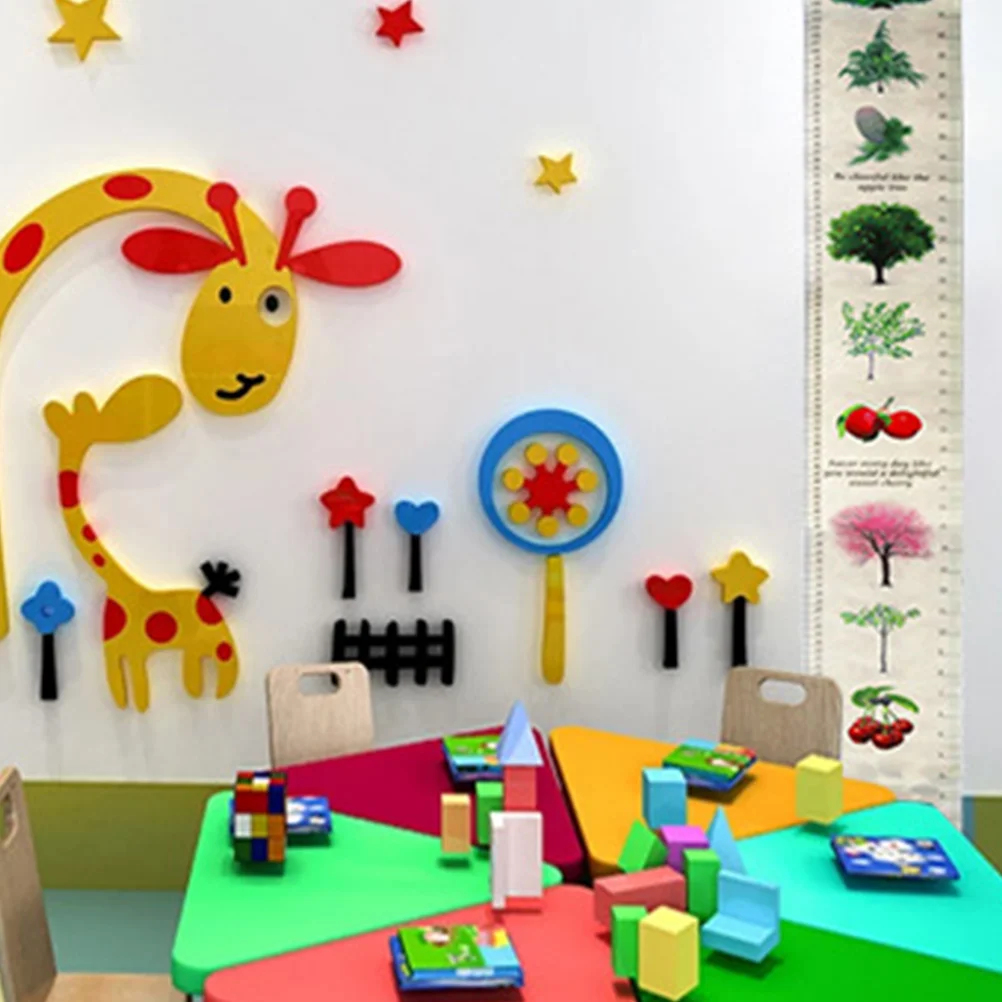 

Lovely Waterproof Kids Growth Chart Height Ruler Wall Decals Measurement Tool for Bedroom Nursery Decoration Printed