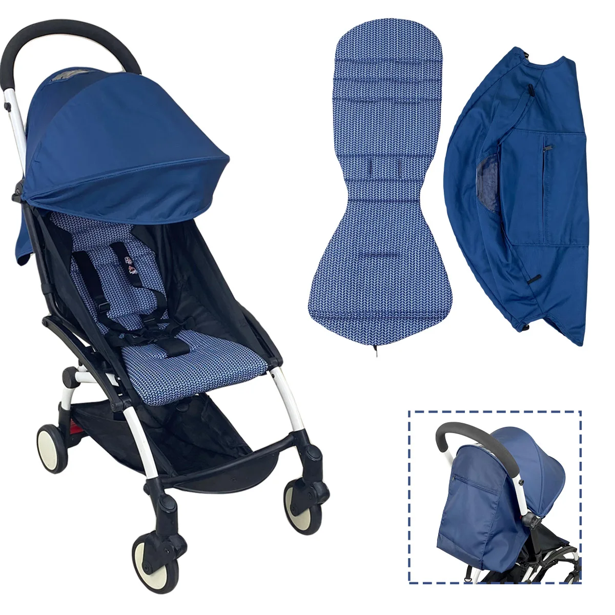 

Коляска и матрас для Babyyoya Babytime, ткань Оксфорд, задняя молния, аксессуары, 175 градусов, подушка на коляску