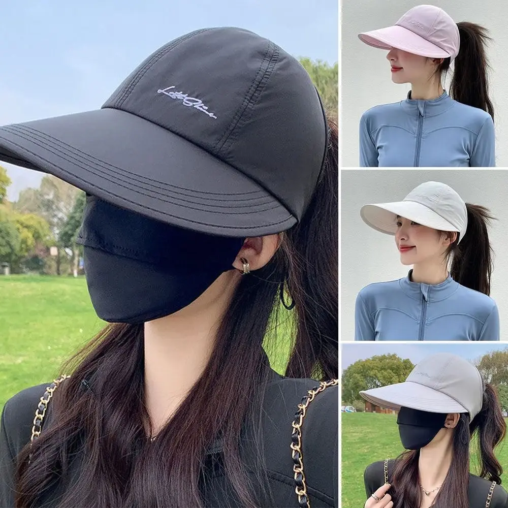 

Casual Foldable Sun Hat Wide Brim Breathable Peaked Cap Adjustable Quick-Drying Baseball Cap Outdoor Sports