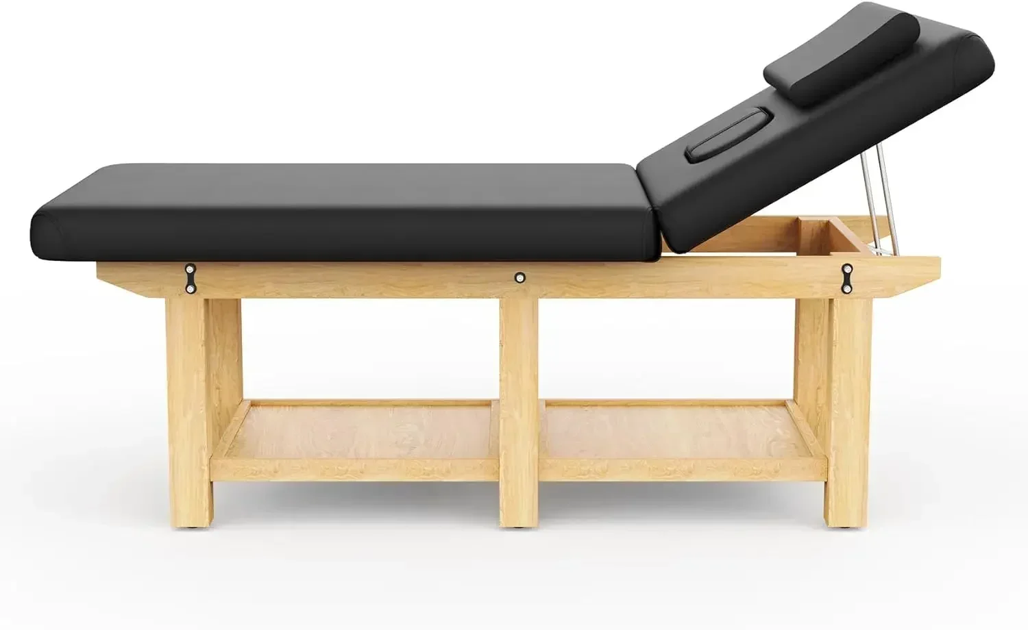Wood Pu Leather Wide Table for Spa Noise Free Anti-Tip Design Thickened Panel Adjustable Feet High Quality Reinforced Frame