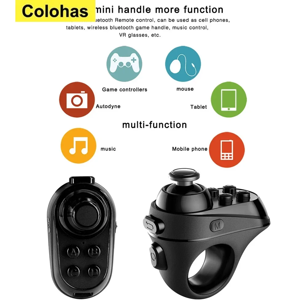 Bluetooth-compatible Gaming Finger Mouse Game Controller Handle Adapter Gaming Mice Gamer Pages Function Support Android iOS