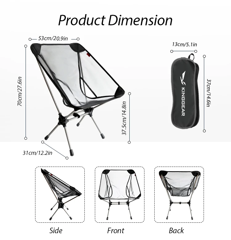 Fábrica oem ultraleve portátil acampamento ao ar livre dobrável cadeira de pesca malha de alumínio praia falding cadeira