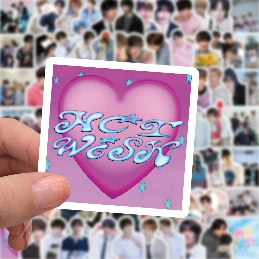 10/50/103PCS Nct Wish Stickers South Korean Boy Band Sticker Luggage Laptop Phone Guitar Car Bike Skateboard Decals Fans Gift