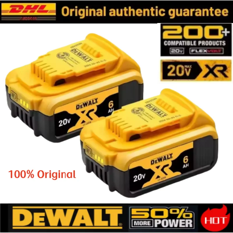 

Оригинальный сменный аккумулятор DeWalt 6Ah 20V для электроинструментов DCD887, DCD805, DCF860, DCD796, DCG406, DCF880, DCF512, DCD805