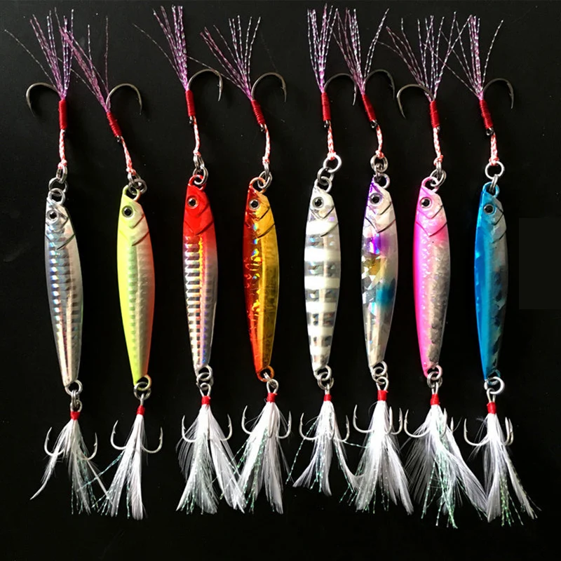 Fishing Glow Jigs 15g/6cm 7g/10g/20g/25g/30g Jigbait Lure Shore Cast Decoys Metal Cast Jig Spoon Luminous Artificial Bait Lures