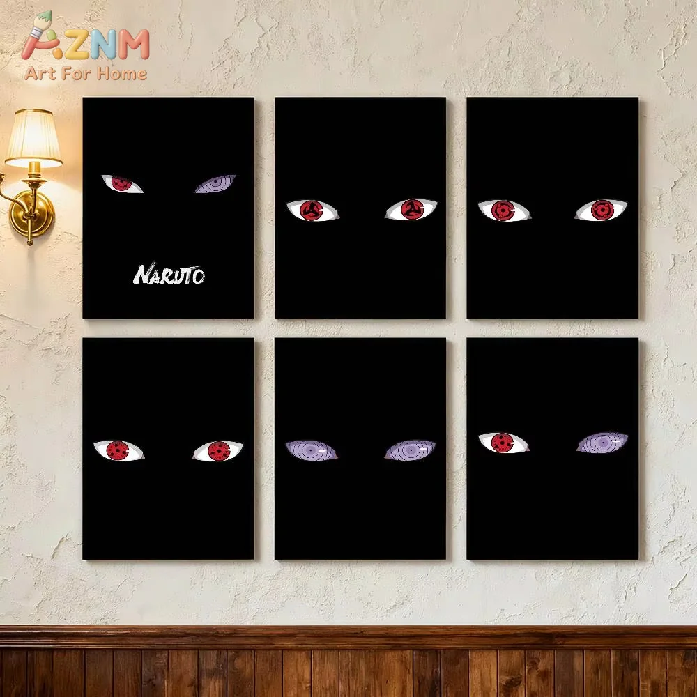1 Stück AZMN Animation NARUTO Augen Poster Kunstdruck Anime-Stil Heimdekoration Ideales Geschenk Perfekte Raumdekoration