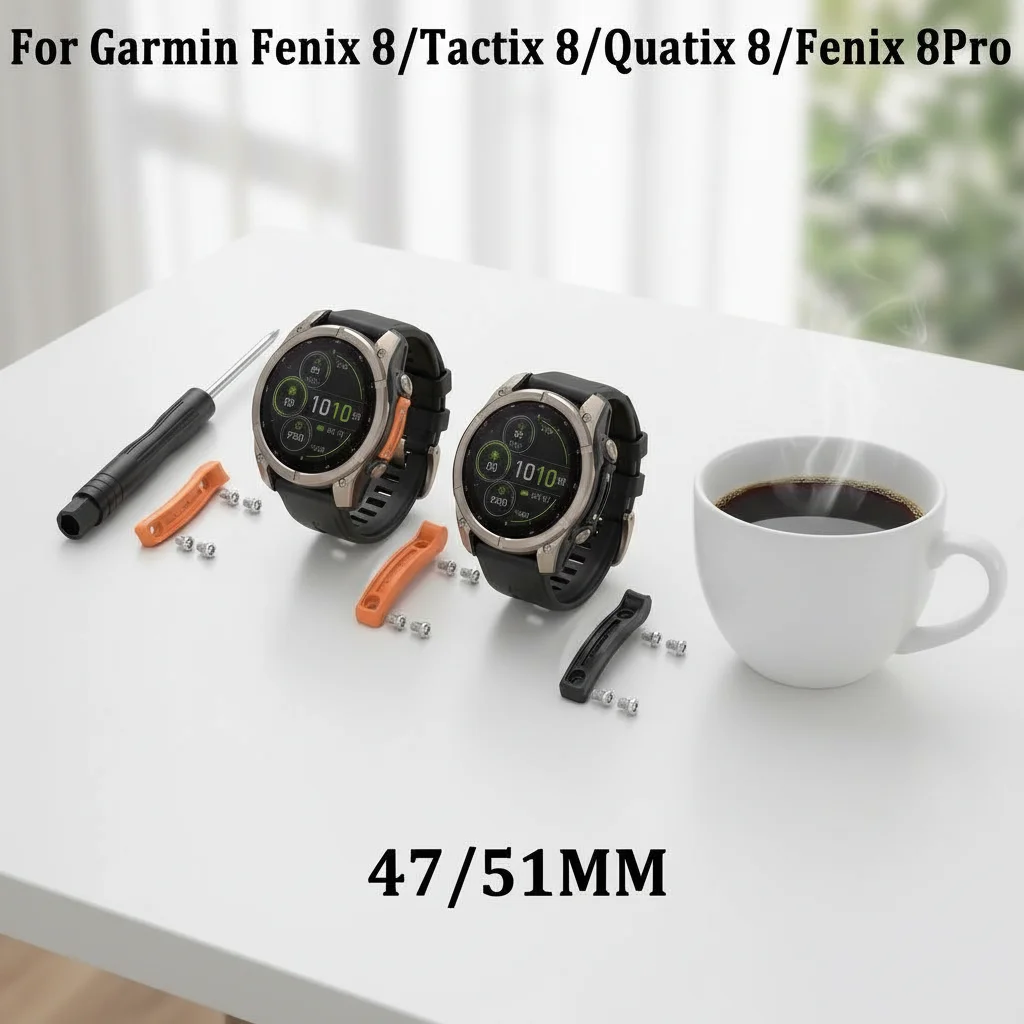 Lightweight Replacement Watch Bumper Strip Metal Decorative Anti-collision Strip for Garmin Fenix 8/Tactix 8/Quatix 8/Fenix 8Pro