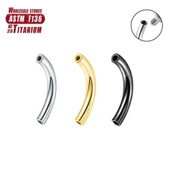 Wholesale F136 Titanium Internal Thread Brow Piercing 16G Banana Curved Barbell Kit Brow Tragus Lip Ringpe Body Accessories