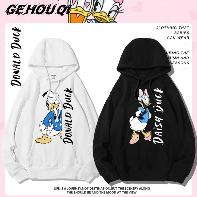 

Donald Duck Daisy Hoodie Couple Outfit Couple Fashion Instagram Disney Animation Peripheral Coat Autumn Clothes Men