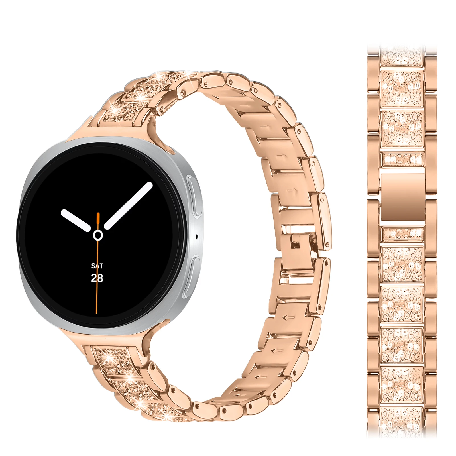 Edelstahlarmband für Samsung Galaxy Watch 8 40 mm 44 mm Armband Metall Correa für Galaxy Watch 8 Classic 46 mm Diamantarmband