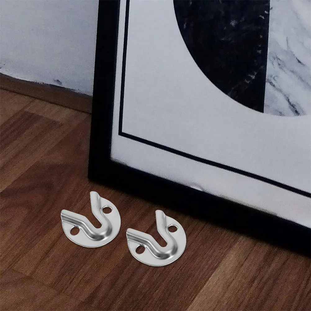 

20pcs Heavy Duty Iron Photo Frame Hangers Metal Picture Hooks Wall Fasteners Space Saver Material Easy Installation