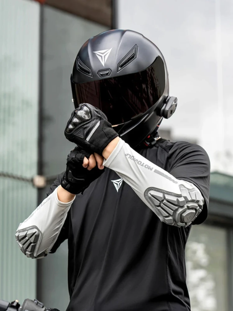 

Summer Cooling Breathable Motorcycle Elbow Guards with Ice Sleeve - Lightweight Armor for Daily Riding and Motocross Cycling
