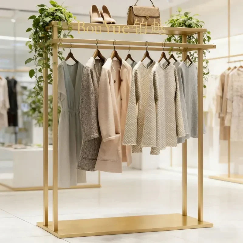 for Nakajima Floor to Ceiling Pants Hanger Double Row Display Rack for Shopping Mall Clothing Store Column