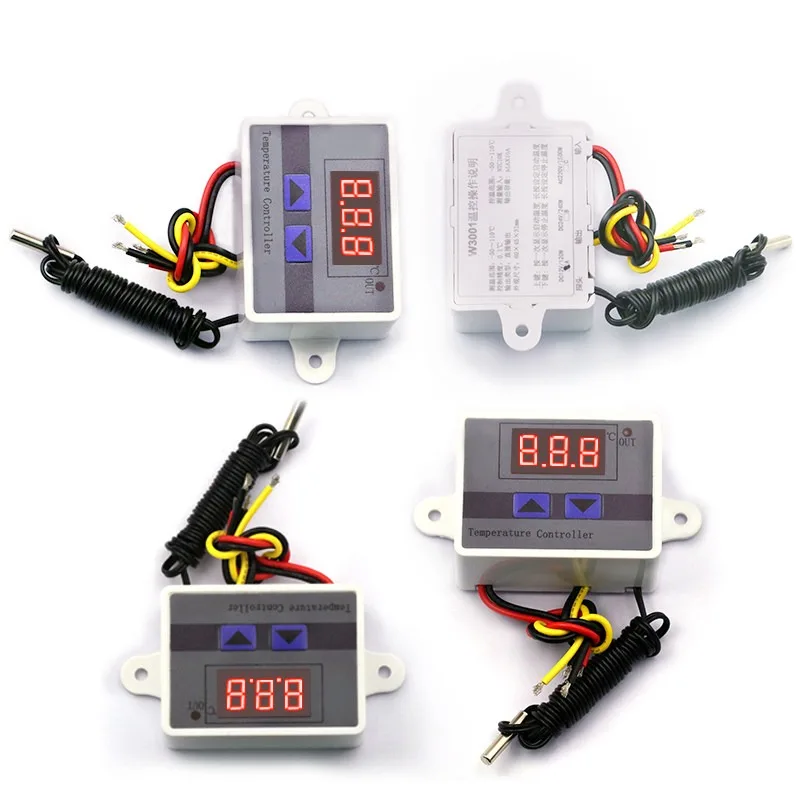 10A 12V 24V 220VAC Digital LED Temperature Controller XH-W3001 for Arduino Cooling Heating Switch Thermostat NTC Sensor