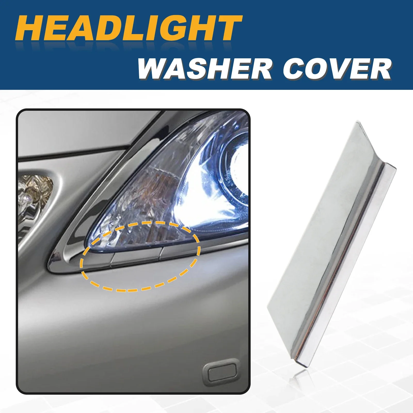 For Lexus GS300 GS350 GS430 GS450H GS460 2006 - 2011 Front Bumper Headlight Washer Jet Spray Nozzle Cover Cap Replacement