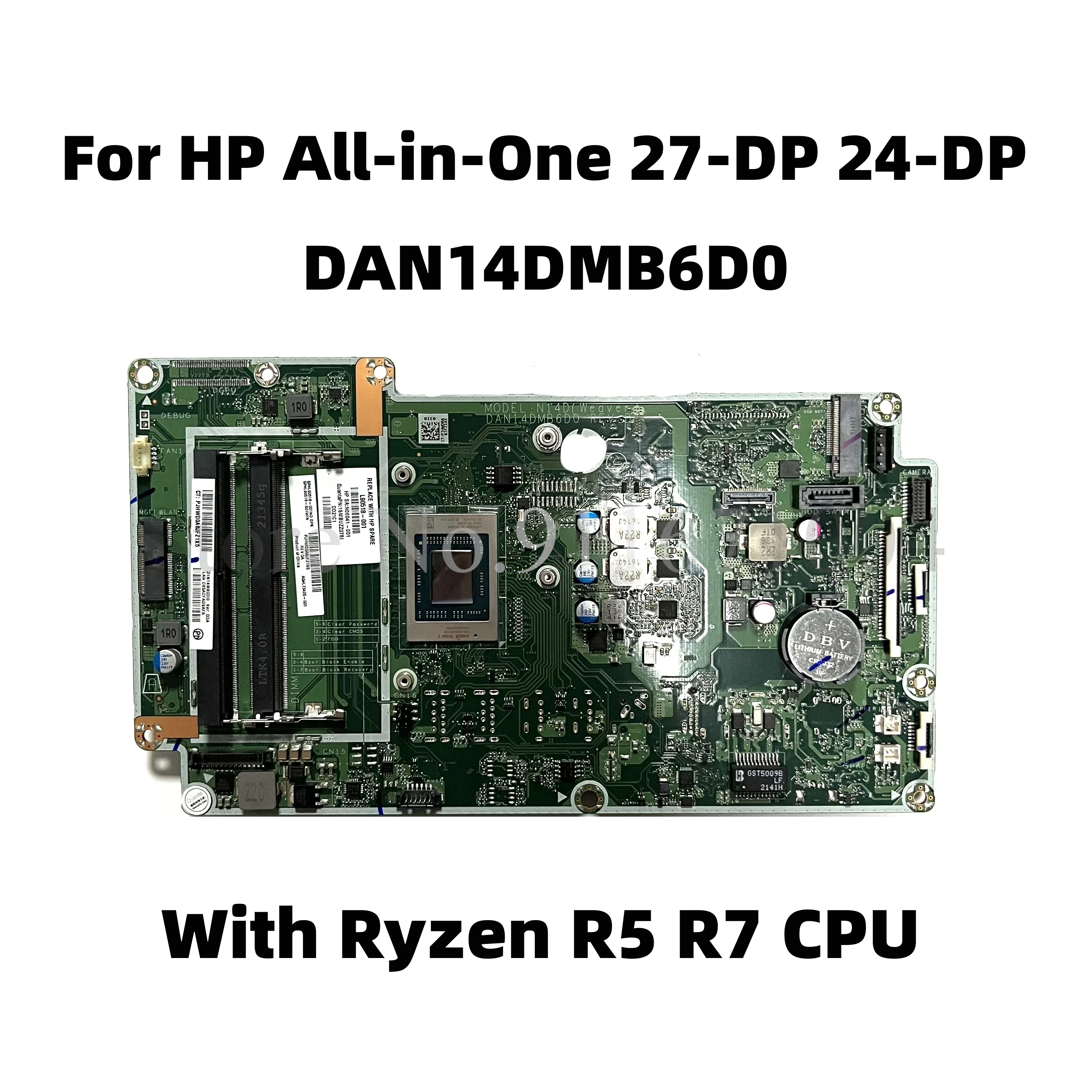 

L90518-001 L90519-001 L90519-601 For HP All-in-One 27-DP 24-DP Laptop Motherboar DAN14DMB6D0 With Ryzen R7 R5 R3 CPU Mainboard