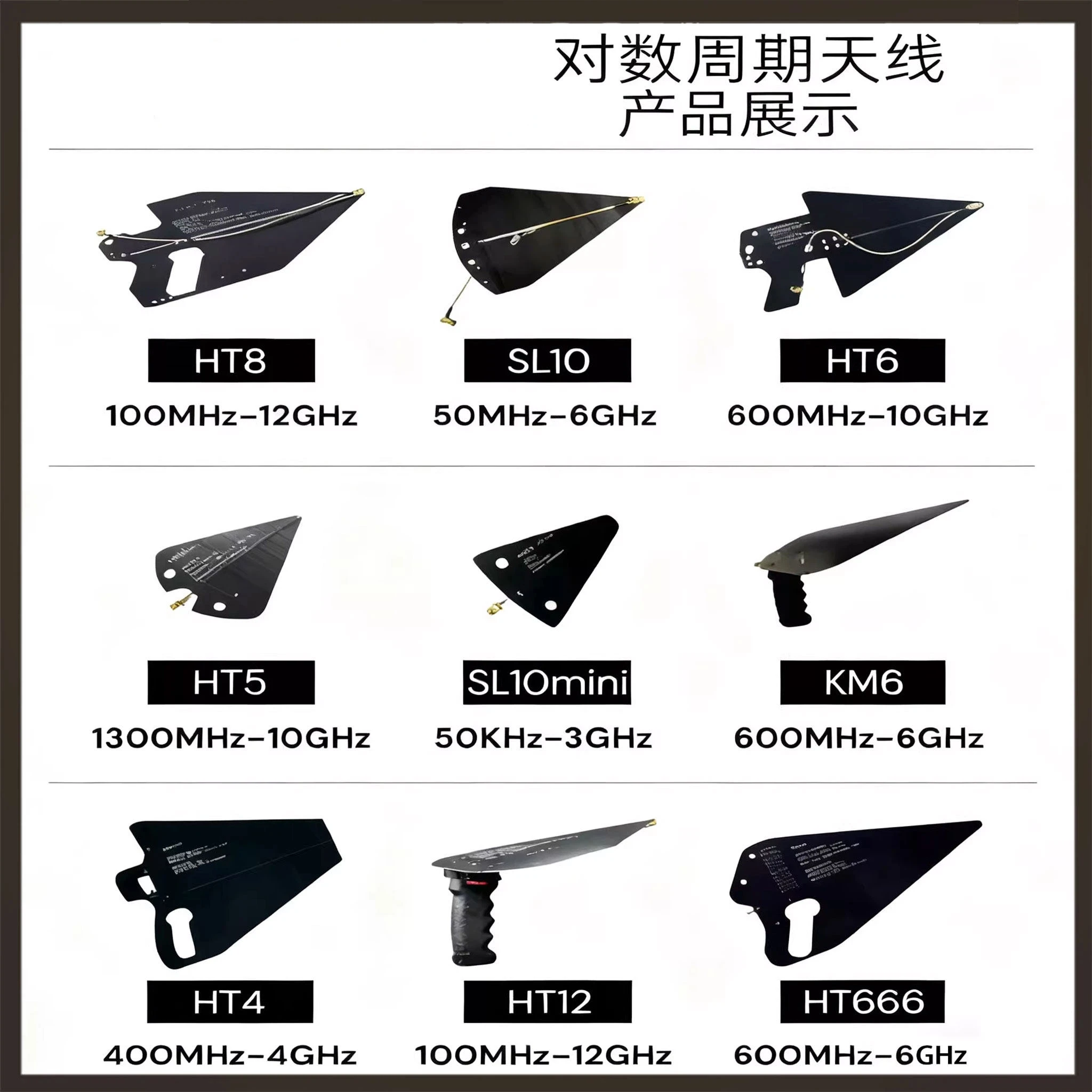 Handheld Broadband Directional Antenna Radio Direction Finding Signal Receiving Spectrum Analyzer Antenna