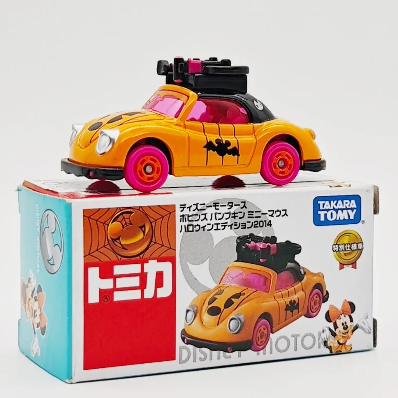 TAKARA TOMY Tomica DISNEY MOTORS Mickey und Minnie Halloween Special Edition Legierung Spielzeug Kraftfahrzeug Druckguss Metall Modell Geschenke