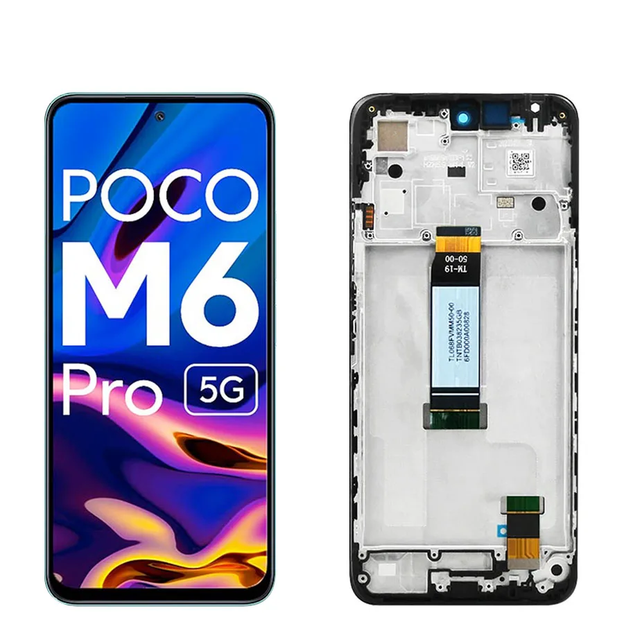 For Xiaomi Poco M6 Pro LCD Display with frame Touch Screen Sensor Digiziter Assembly For Xiaomi Poco M6 Pro Screen Replacement