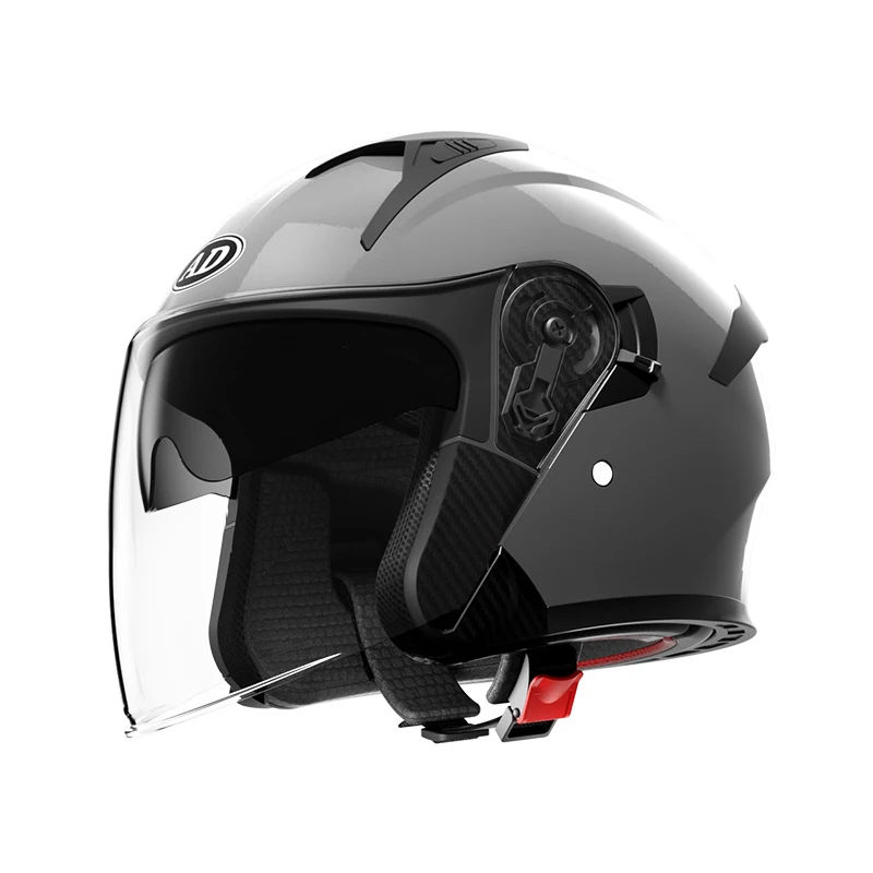 New Unisex ABS Motorcycle Helmets Dual Visor Half Face Helmet Safety Riding Cotton Lined Comfortable Lining Helmet AD Factory