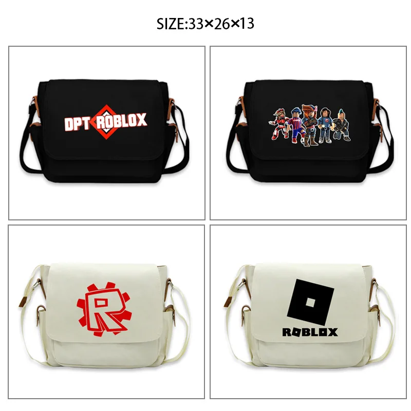 

Anime One Piece Shoulder Bag Roblox Game Cute Printing Waterproof Oxford Cloth Casual Student Men Women Shoulder Travel Bag Gift