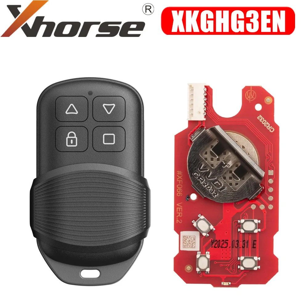 

Xhorse XKGHG3EN 2nd Generation Masker Style Garage Remote 4 Buttons
