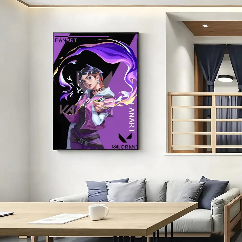 Rastar Clove V-Valorant Poster Poster HD Self Adhesive Waterproof Wall Art Ideal For Home Office Dorm Bedroom Great Gift