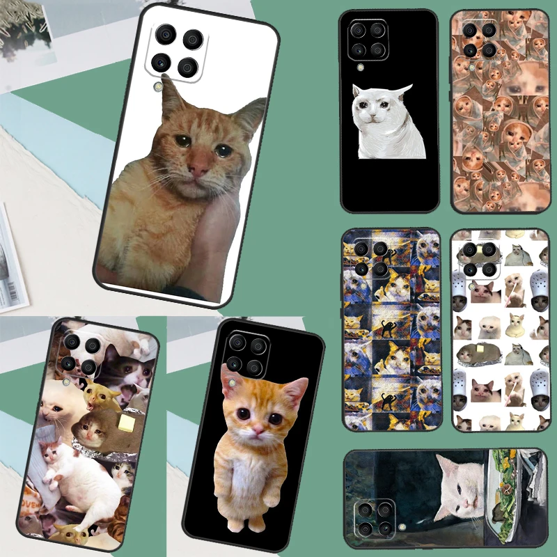 Crying Cat Memes Case For Samsung Galaxy M32 M52 M12 M13 M23 M33 M53 M20 M21 M31 M51 M14 M34 M54 M30s Cover