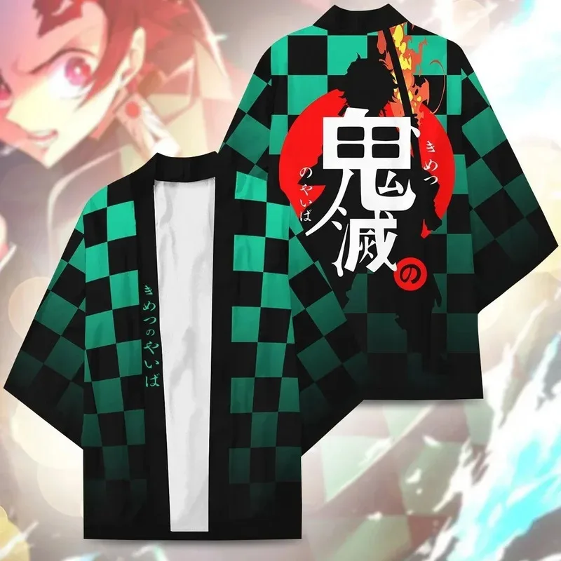 Demon Slayers Cardigan Men's Japanese Anime Clothes Traditional Clothing Fashion Narutos One Pieces Kimono Taekwondo Uniform