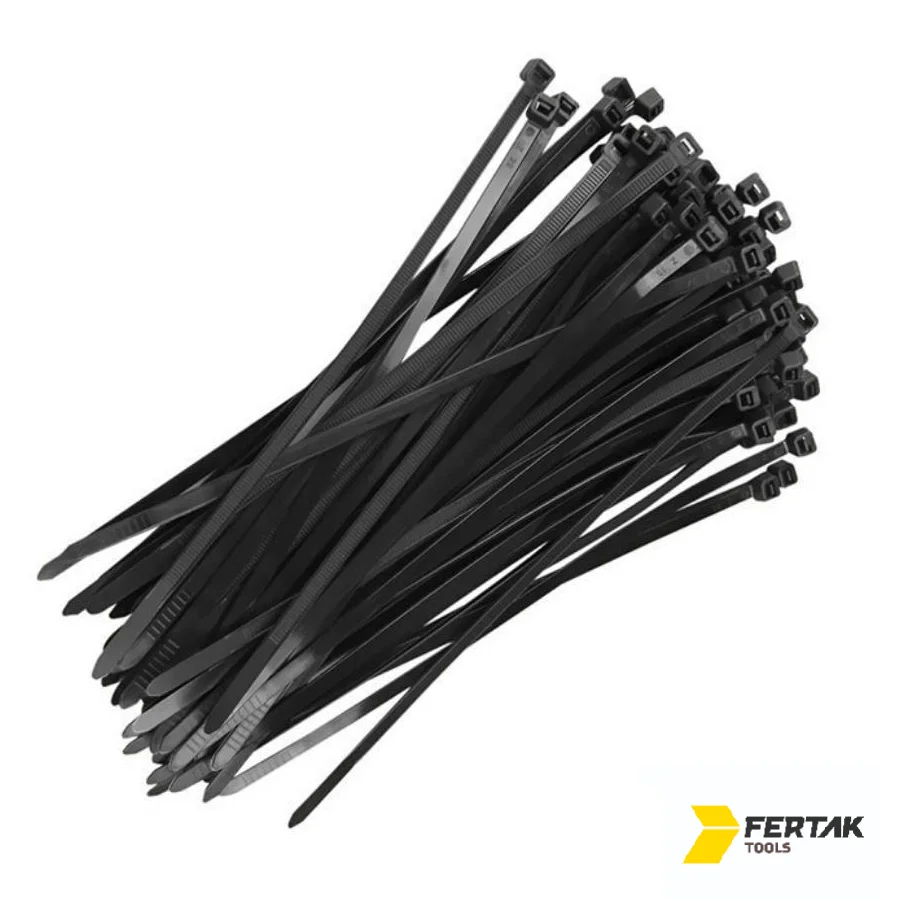 NYLON 4,8X380MM EMBRACELET BLACK 50 PARTS FERTAK TOOLS