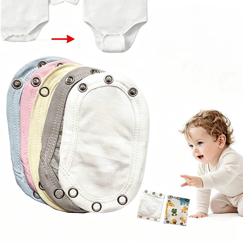 3pcs  Baby Jumpsuit Diaper with Long Piece Pure Cotton Baby Crawling Suit with Long Piece Baby Cloth Pad