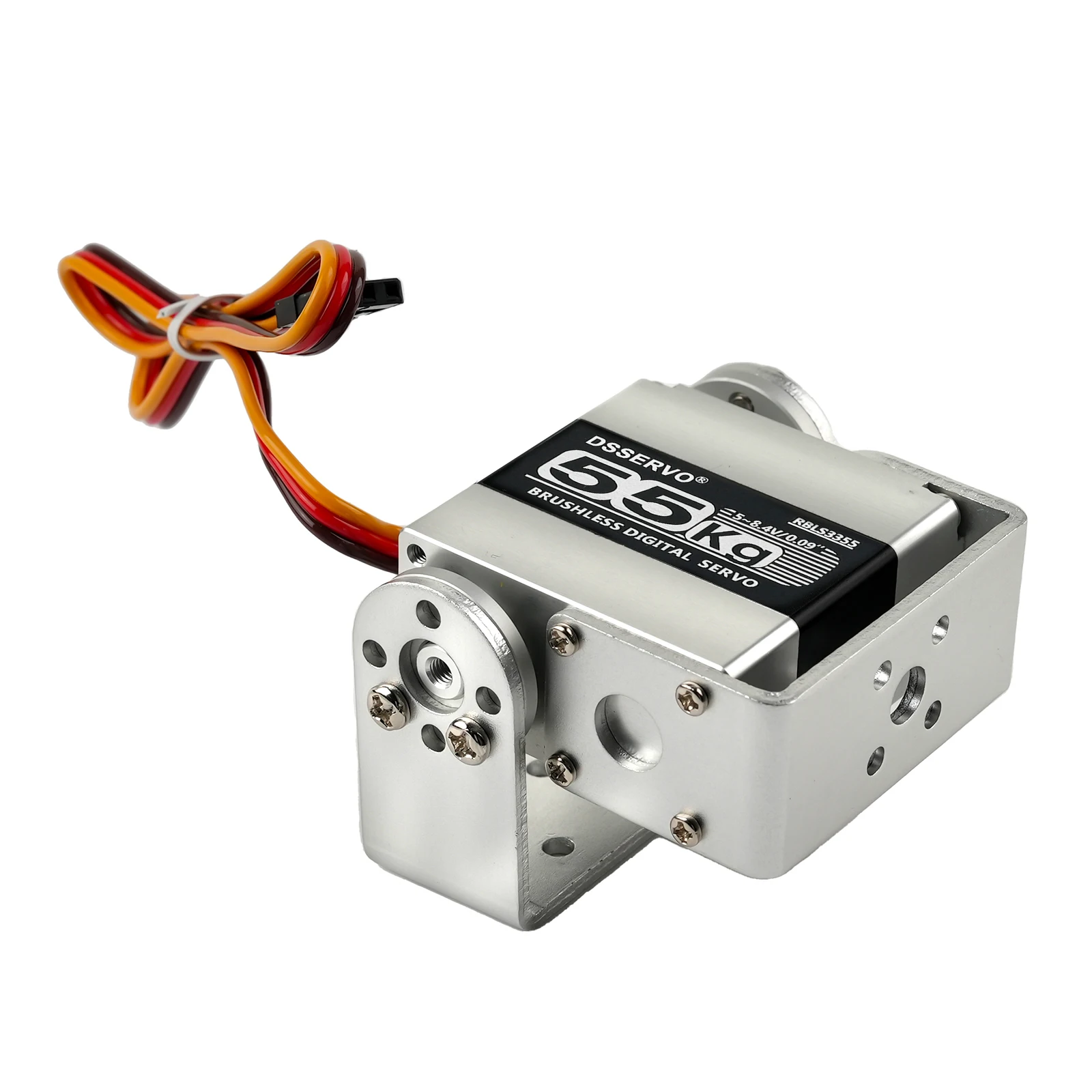RBLS3355 Dual Axis 5-8.4V Brushless Motor Digital Servo 55KG Large Torque IP67 Waterproof Servos 0.09sec for RC Car Robot Arm