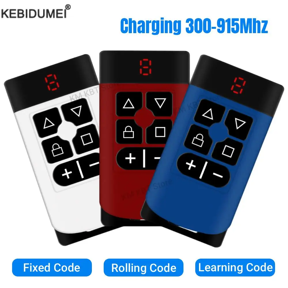 Universal Garage Remote Control 8 Channels 300-915Mhz Gate Key Duplicator Multi-frequency Garage Door Controller