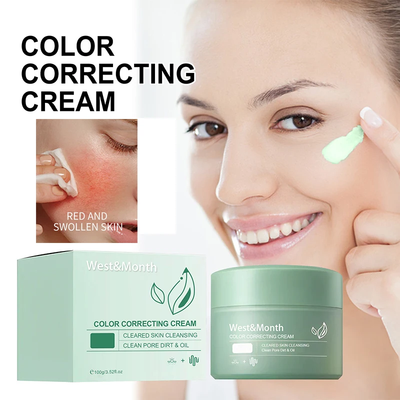 Aloe Vera Color Correcting Face Cream Anti Sun Repair Freckles Removal Pore Shrinking Moisturize Korean Skin Care Products 100g