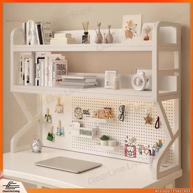 scrivania-per-studenti-con-ripiani-portaoggetti-libreria-multifunzionale-da-scrivania-pannello-forato-in-ferro-battuto-altezza-regolabile-50cm-70cm-90cm