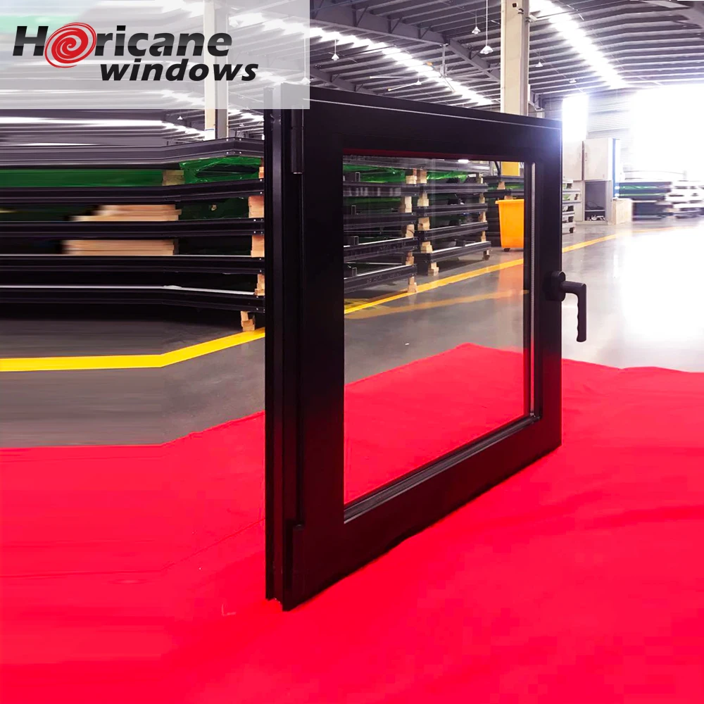 Durable  Advanced Hurricane Resistant Sturdy Aluminum Frame Outward Opening Style Storm Protection Features Casement Window