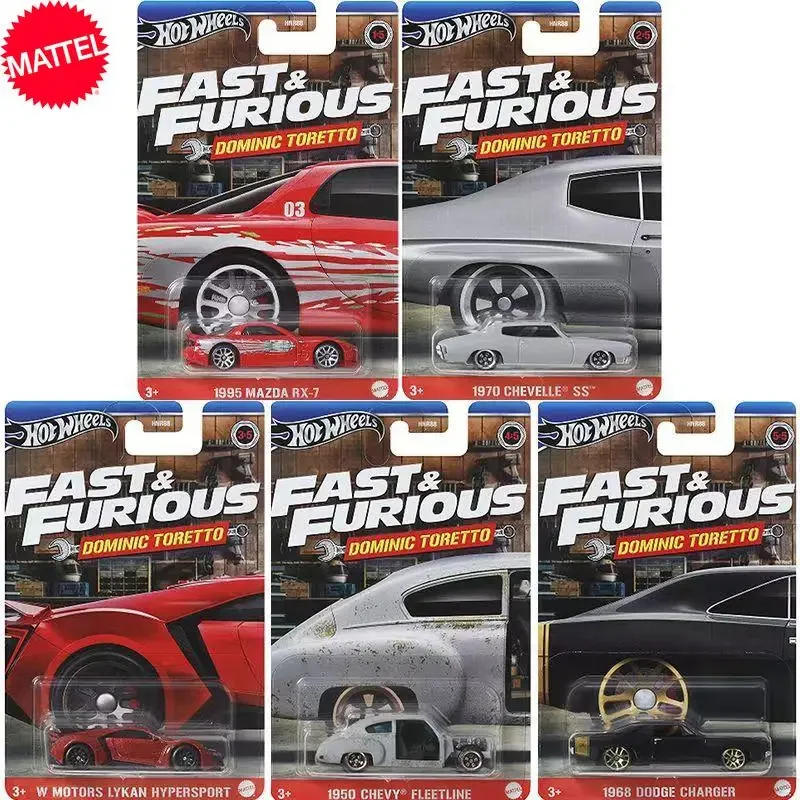 Hot Wheels Car Fast & Furious HNR88 D E F Dominic Toretto HW Decades of Fast Women OF Fast Model Collection Diecast 1:64 Car Toy